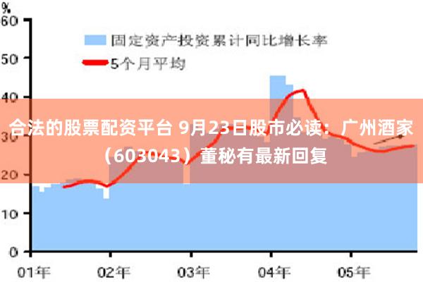 合法的股票配资平台 9月23日股市必读：广州酒家（603043）董秘有最新回复