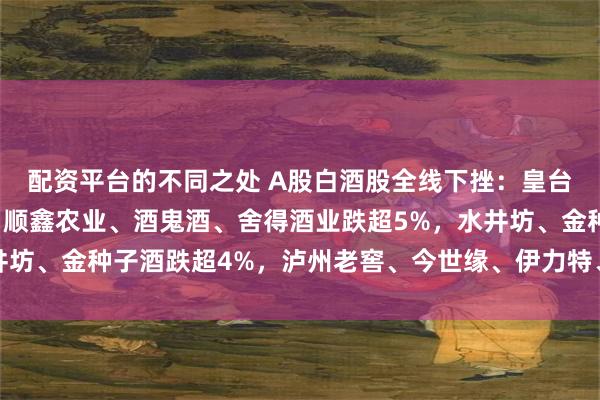 配资平台的不同之处 A股白酒股全线下挫：皇台酒业跌停，天佑德酒、顺鑫农业、酒鬼酒、舍得酒业跌超5%，水井坊、金种子酒跌超4%，泸州老窖、今世缘、伊力特、五粮液跌超3%